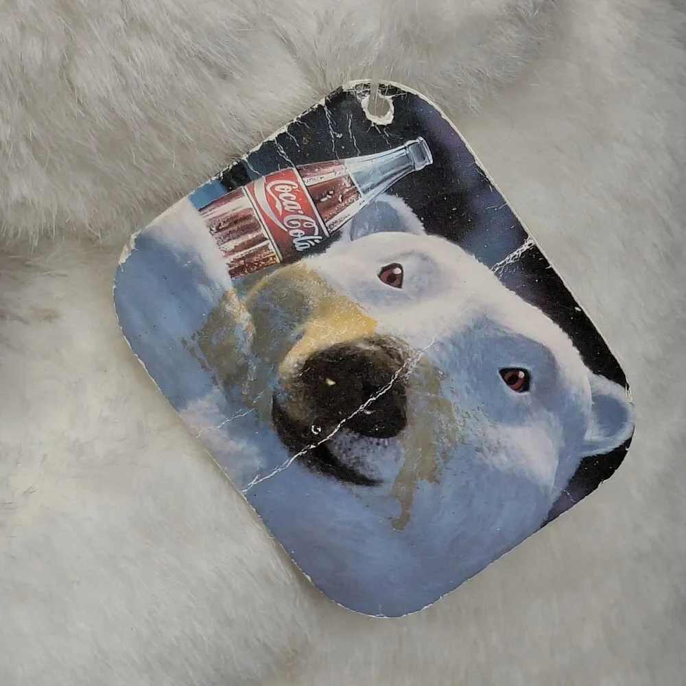 Vintage 1993 Coca-Cola Christmas Polar Bear Plush 7